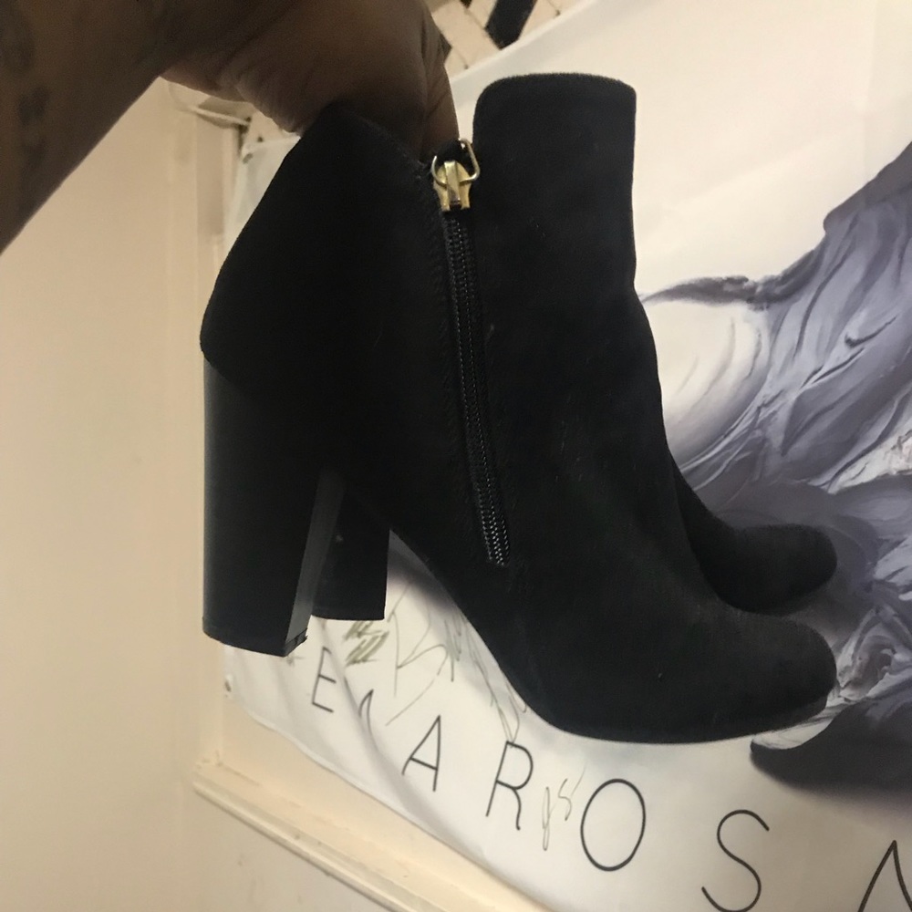 Black heeled booties 9